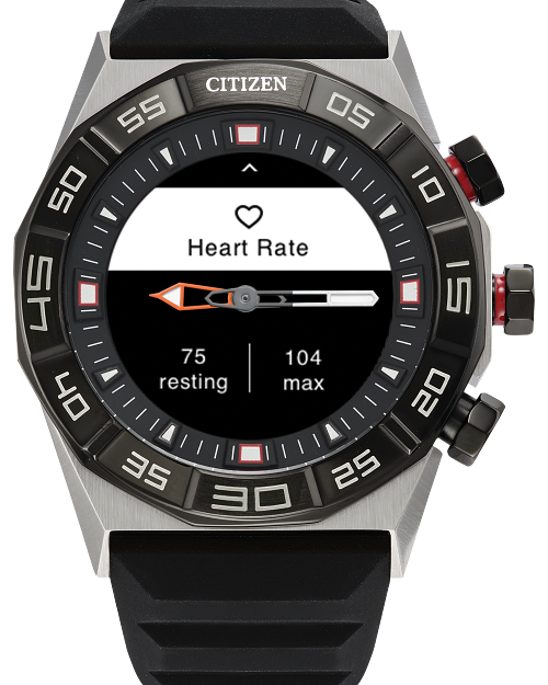 CZ Smart Hybrid Black Dial Silicone Strap JX2007 09E CITIZEN